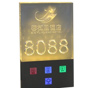 Intelligent Hotel System Doorplate Electronic Doorplate with Control Feature