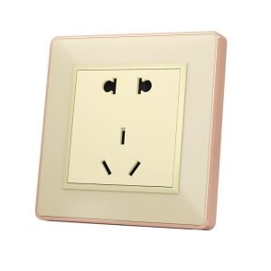 Waterproof Hotels Universal Socket Tempered Glass Pane ABS/PC Material