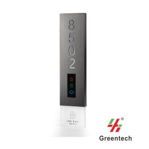 Customized stainless steel acrylic electronic digital doorplate for hotels