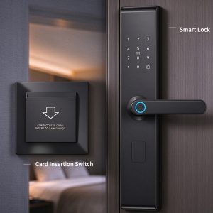 Smart Electronic Door Lock HG-MM102-T Hotel Room Lock with Energy Saving Card Switch